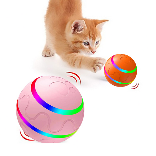 USB Rechargeable Automatic self rotating pets toy Ball